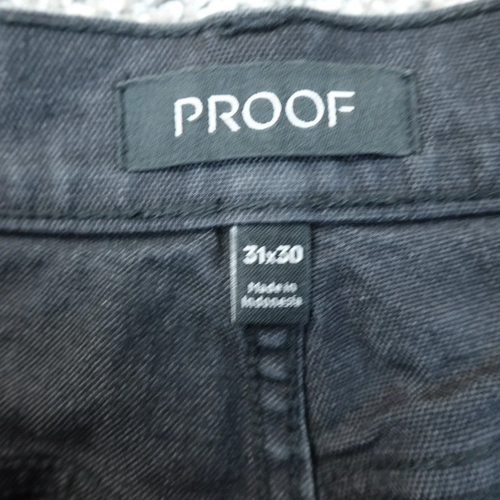 Proof Jeans Mens 31X30 Dark Black Denim Pants Slim Straight‎ Stretch Huckberry
